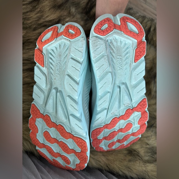 Hoka Women's Athletic Shoes - White and Mint - Picture 5 of 7